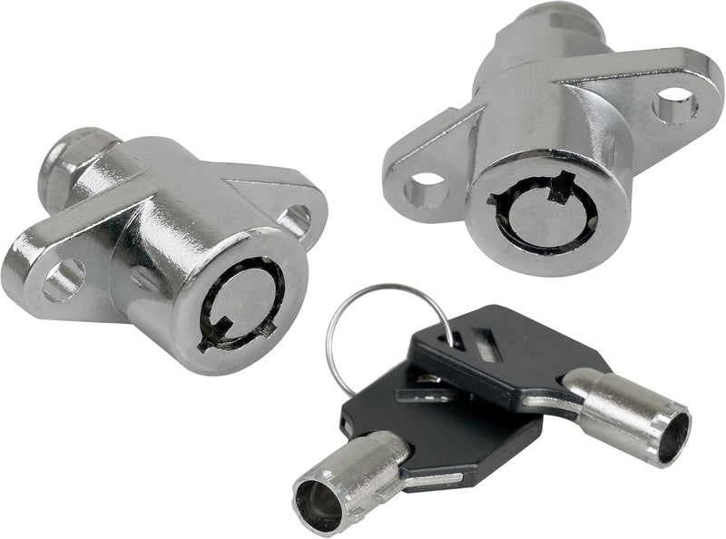 SWESGI Saddlebag Hinge Latch Covers with Hard Saddlebag Locks Fit for Harley 2014-2023 Touring Street Electra Road Glide King FLHX FLHR FLTRX FLTRX Ultra FLTRU FLHTCU FLHTKSE(Chrome+Red) - Image 5